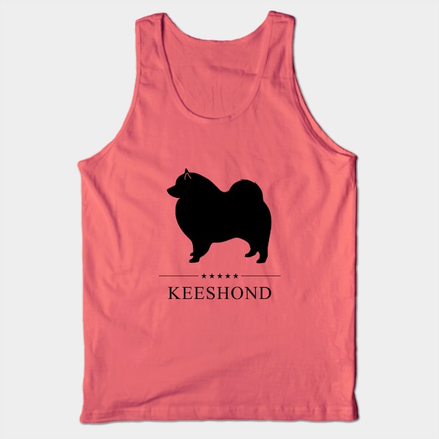 Keeshond Black Silhouette Tank Top by millersye